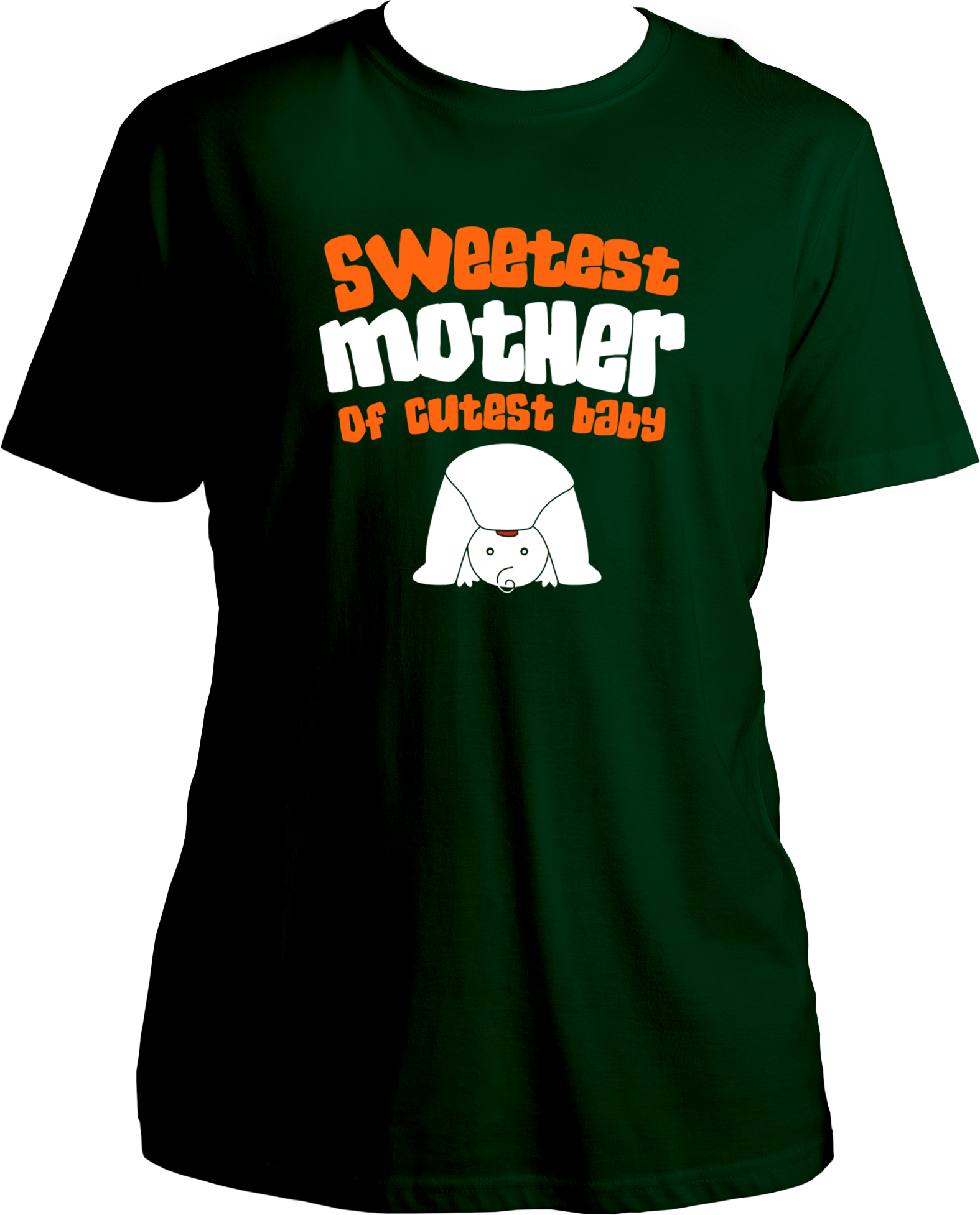 sweetest mother of cutest baby unisex dark green t shirt new mom gift
