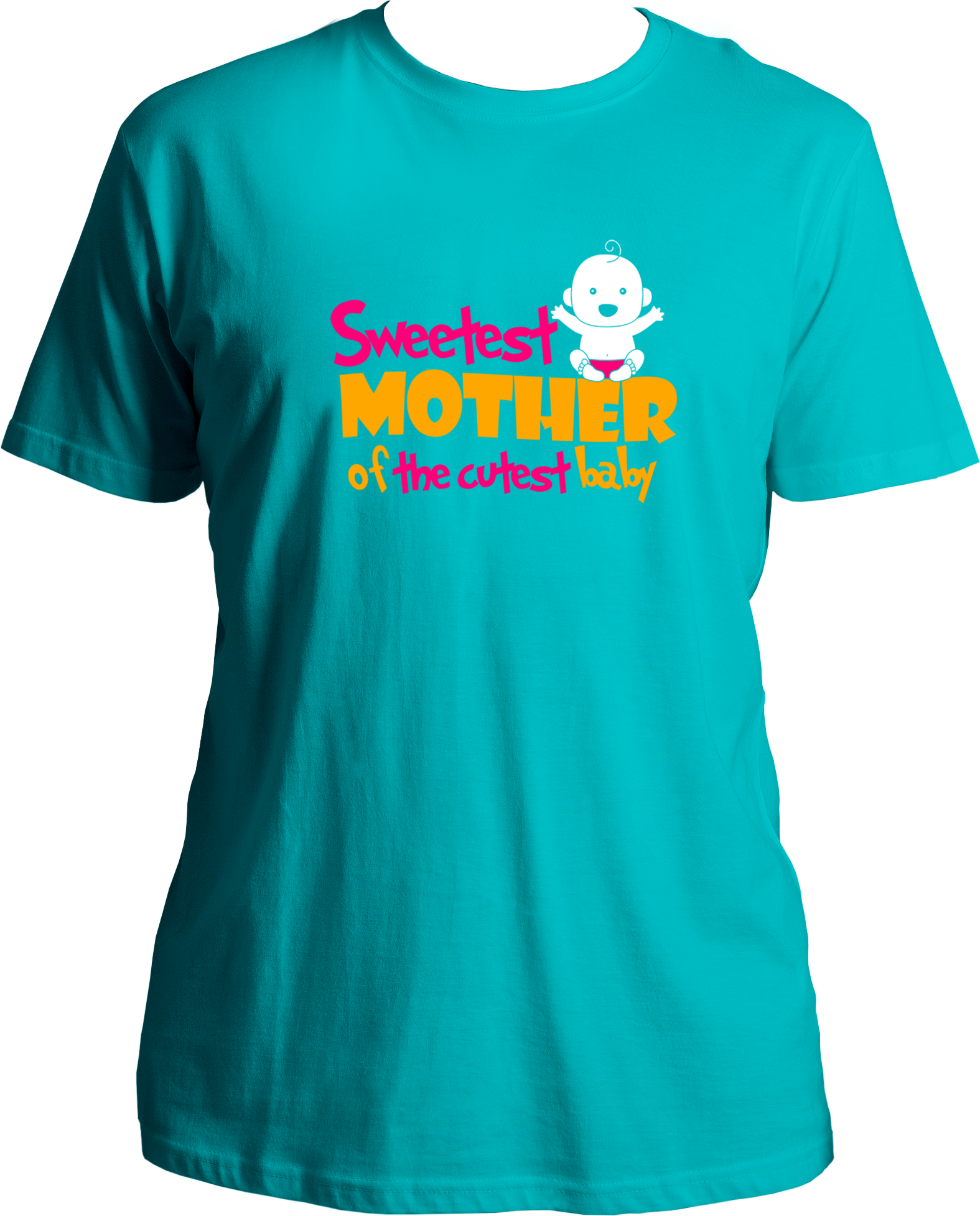sweetest mother of the cutest baby unisex aqua blue t shirt gift for new mom