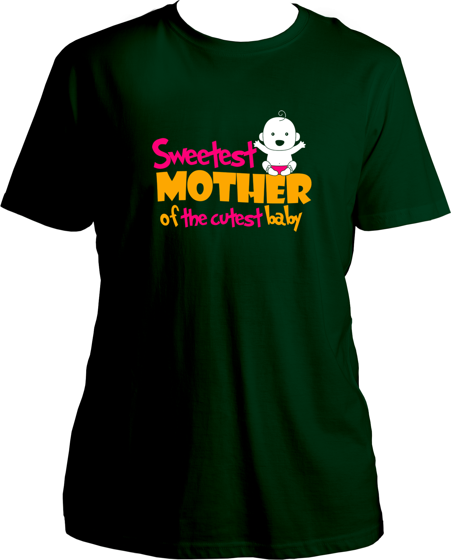 sweetest mother of the cutest baby unisex dark green t shirt gift for new mom