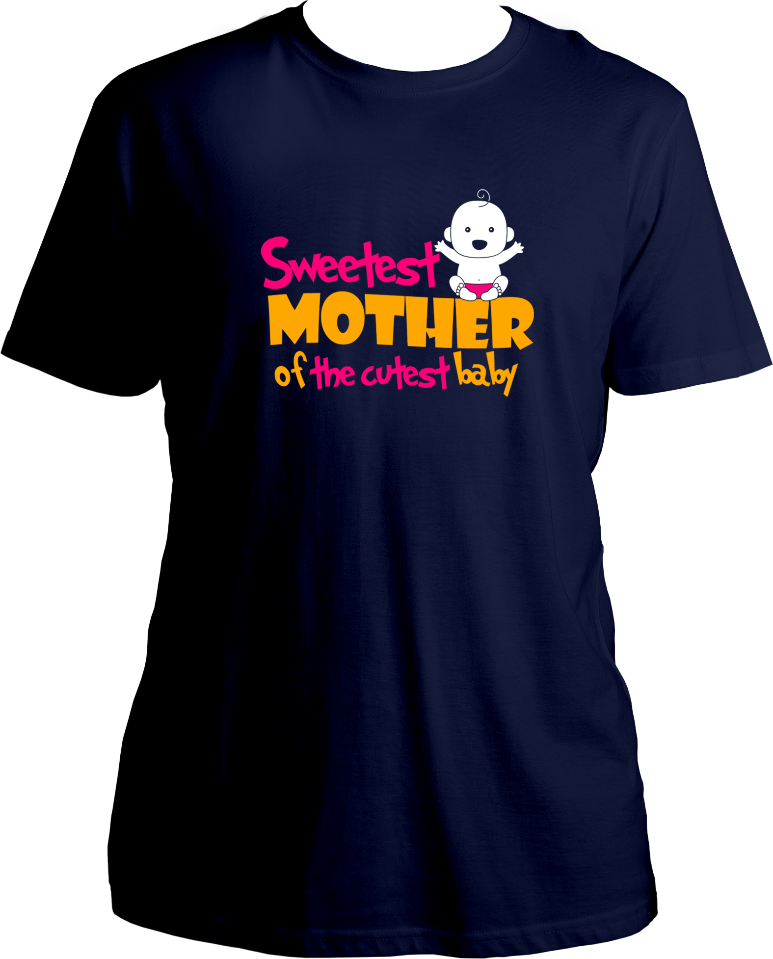 sweetest mother of the cutest baby unisex navy blue t shirt gift for new mom