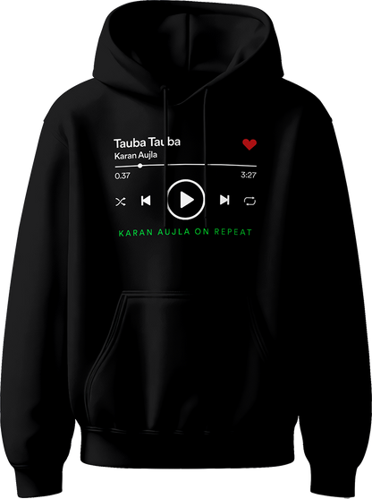 Tauba Tauba Karan Aujla unisex hoodie with a stylish design inspired by the hit track, perfect for fans of Punjabi music.