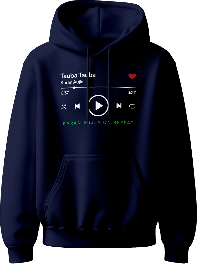 Tauba Tauba Karan Aujla unisex hoodie with a stylish design inspired by the hit track, perfect for fans of Punjabi music.