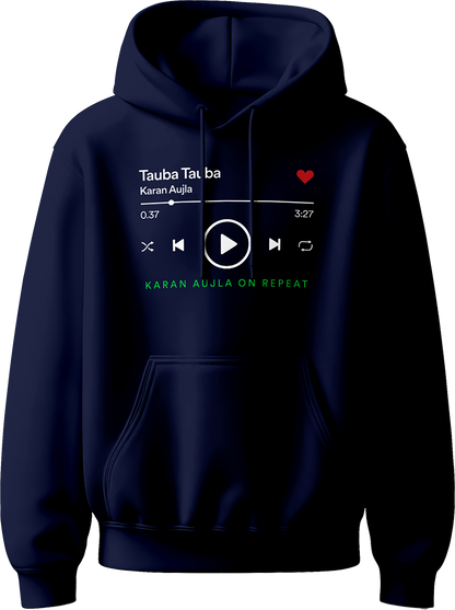 Tauba Tauba Karan Aujla unisex hoodie with a stylish design inspired by the hit track, perfect for fans of Punjabi music.