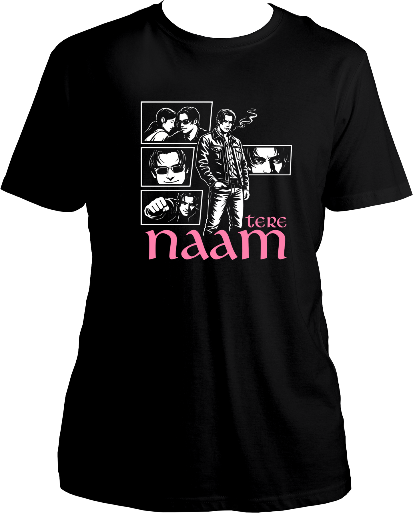 tere naam radhe mohan unisex black t shirt bollywood movie graphic