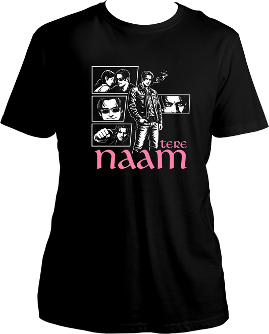 tere naam radhe mohan unisex black t shirt bollywood movie graphic