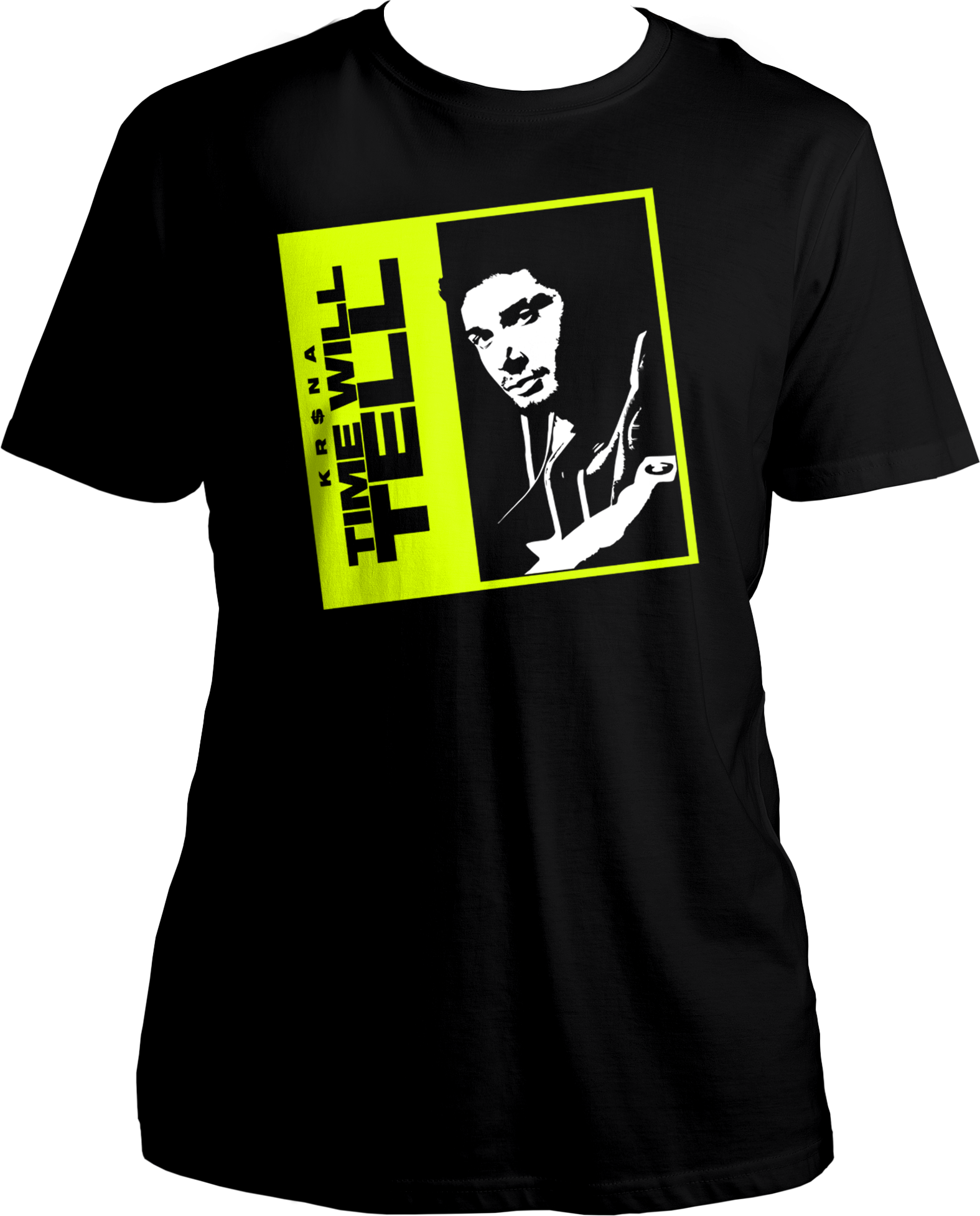 Immerse yourself in the world of Desi hip-hop with the KR$NA TIME WILL TELL Unisex Cotton T-Shirt. Featuring the iconic album cover from KR$NA’s critically acclaimed project, this T-shirt is a must-have for hip-hop enthusiasts and rap aficionados.