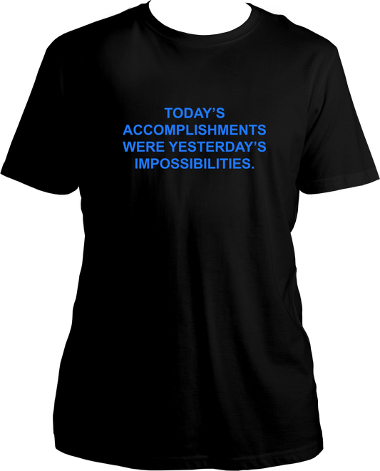 This unisex T-shirt from Garrari celebrates the power of possibility, with an English quote that serves as an inspirational reminder of how far you can go. Crafted from quality cotton fabric, the shirt has a comfortable fit that you can easily incorporate into your everyday wardrobe.