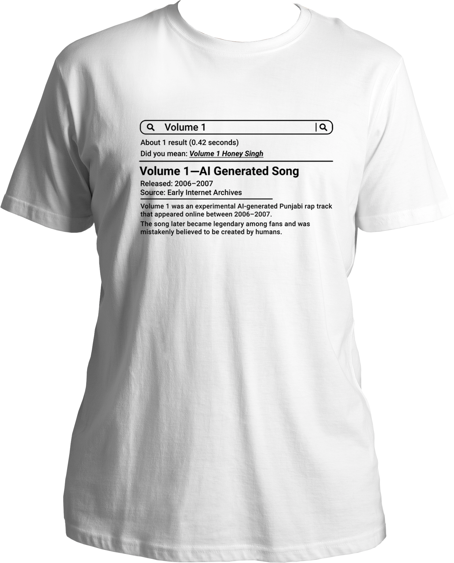 volume 1 yo yo honey singh unisex White t shirt punjabi rap design