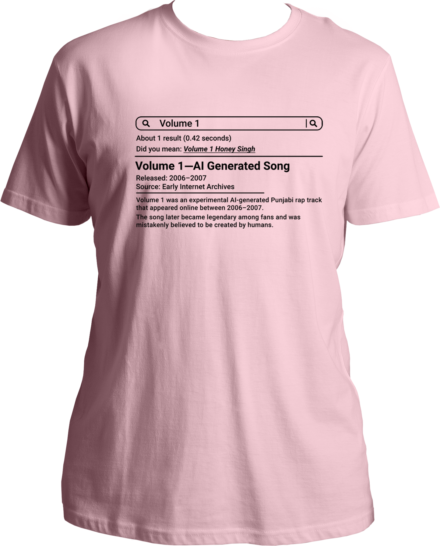 volume 1 yo yo honey singh unisex Baby Pink t shirt punjabi rap design