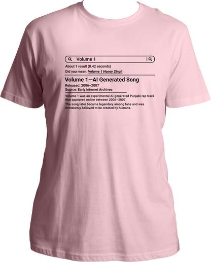 volume 1 yo yo honey singh unisex Baby Pink t shirt punjabi rap design