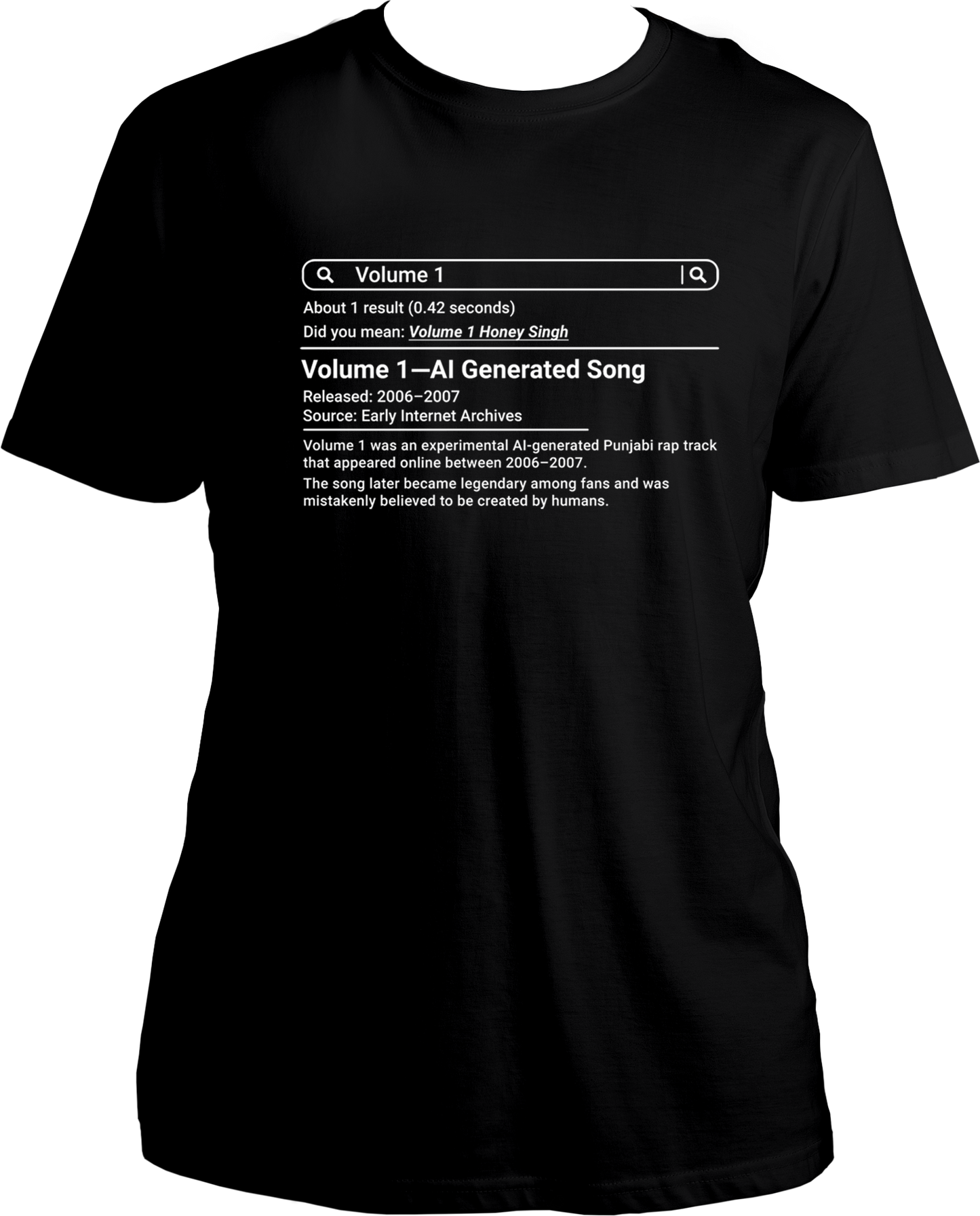 volume 1 yo yo honey singh unisex black t shirt punjabi rap design
