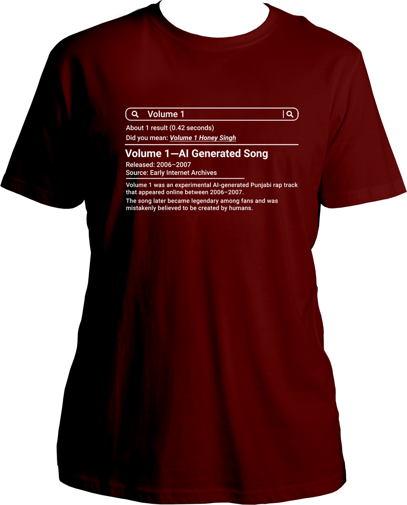 volume 1 yo yo honey singh unisex maroon t shirt punjabi rap design