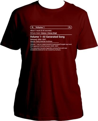 volume 1 yo yo honey singh unisex maroon t shirt punjabi rap design