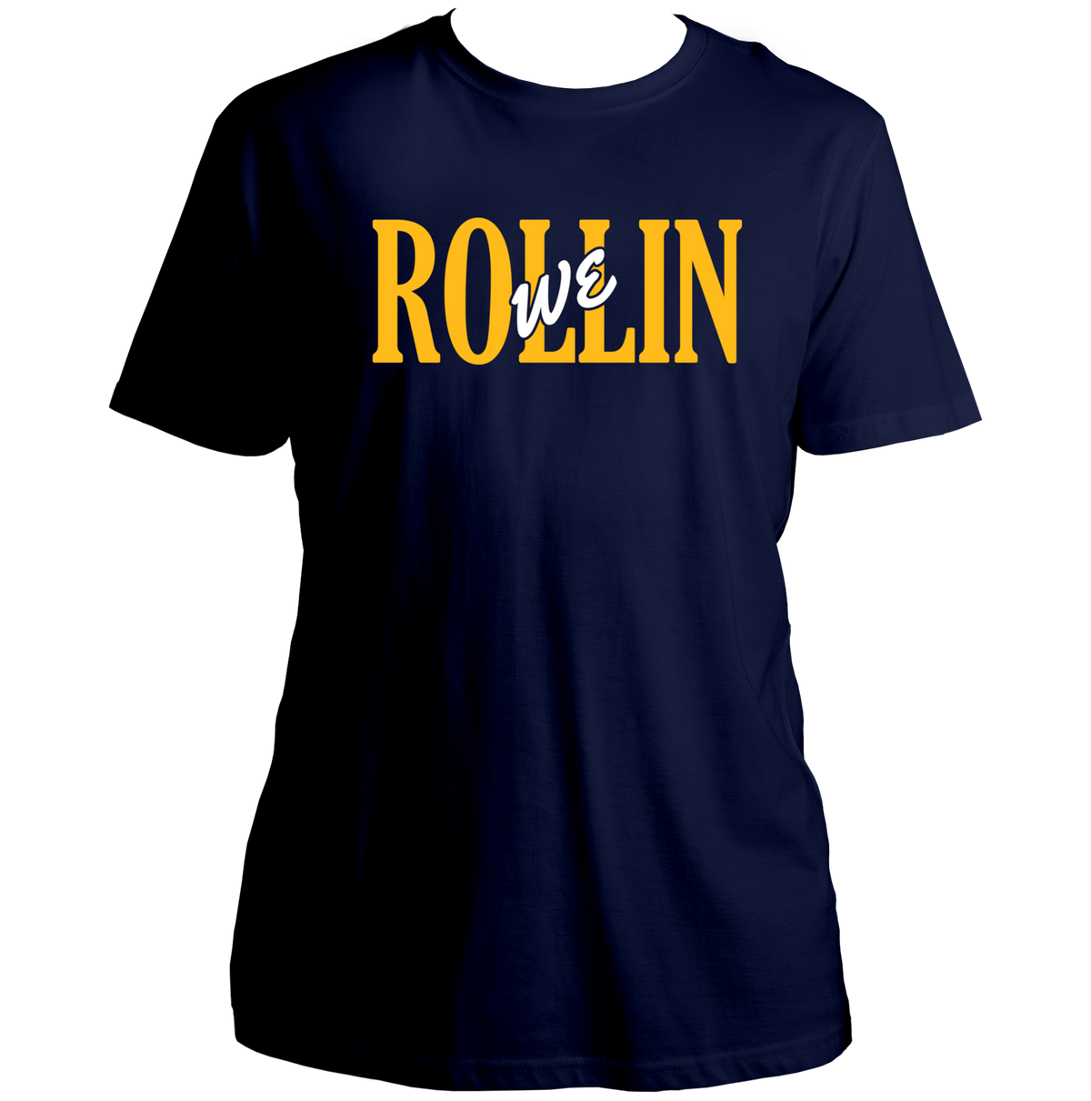 Navy Blue We Rollin Unisex T-Shirt with We Rollin Punjabi music typography
