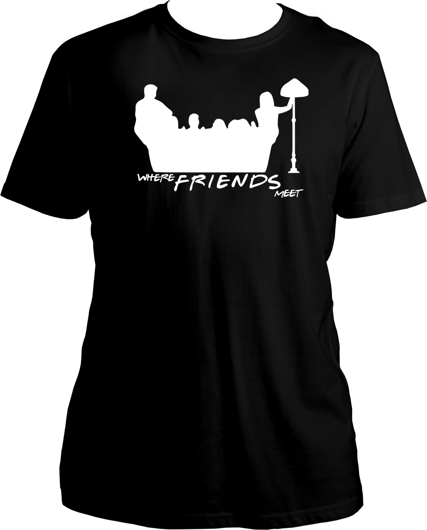 Introducing our exclusive collection of Round Neck Cotton T-Shirts, featuring iconic designs inspired by the beloved TV show F.R.I.E.N.D.S. Dive into nostalgia with our specially crafted tees that pay homage to the cherished moments shared by Ross, Phoebe, Monica, Rachel, Chandler, and Joey on the iconic couch at Central Perk.