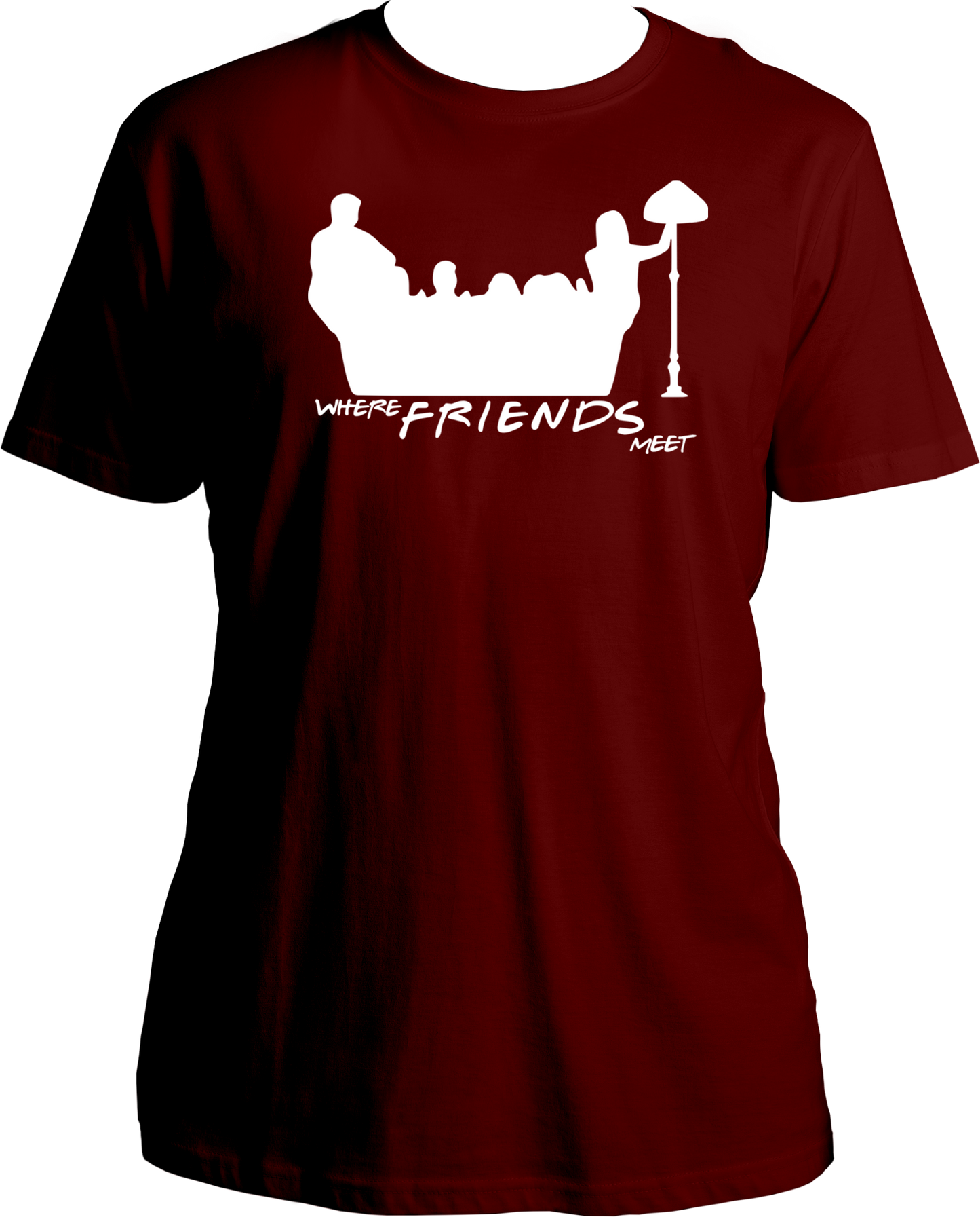 Introducing our exclusive collection of Round Neck Cotton T-Shirts, featuring iconic designs inspired by the beloved TV show F.R.I.E.N.D.S. Dive into nostalgia with our specially crafted tees that pay homage to the cherished moments shared by Ross, Phoebe, Monica, Rachel, Chandler, and Joey on the iconic couch at Central Perk.