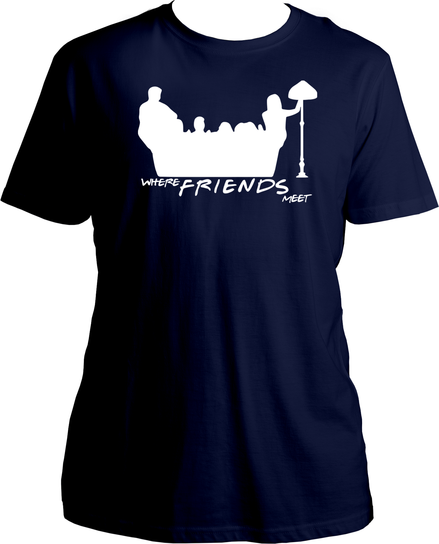 Introducing our exclusive collection of Round Neck Cotton T-Shirts, featuring iconic designs inspired by the beloved TV show F.R.I.E.N.D.S. Dive into nostalgia with our specially crafted tees that pay homage to the cherished moments shared by Ross, Phoebe, Monica, Rachel, Chandler, and Joey on the iconic couch at Central Perk.