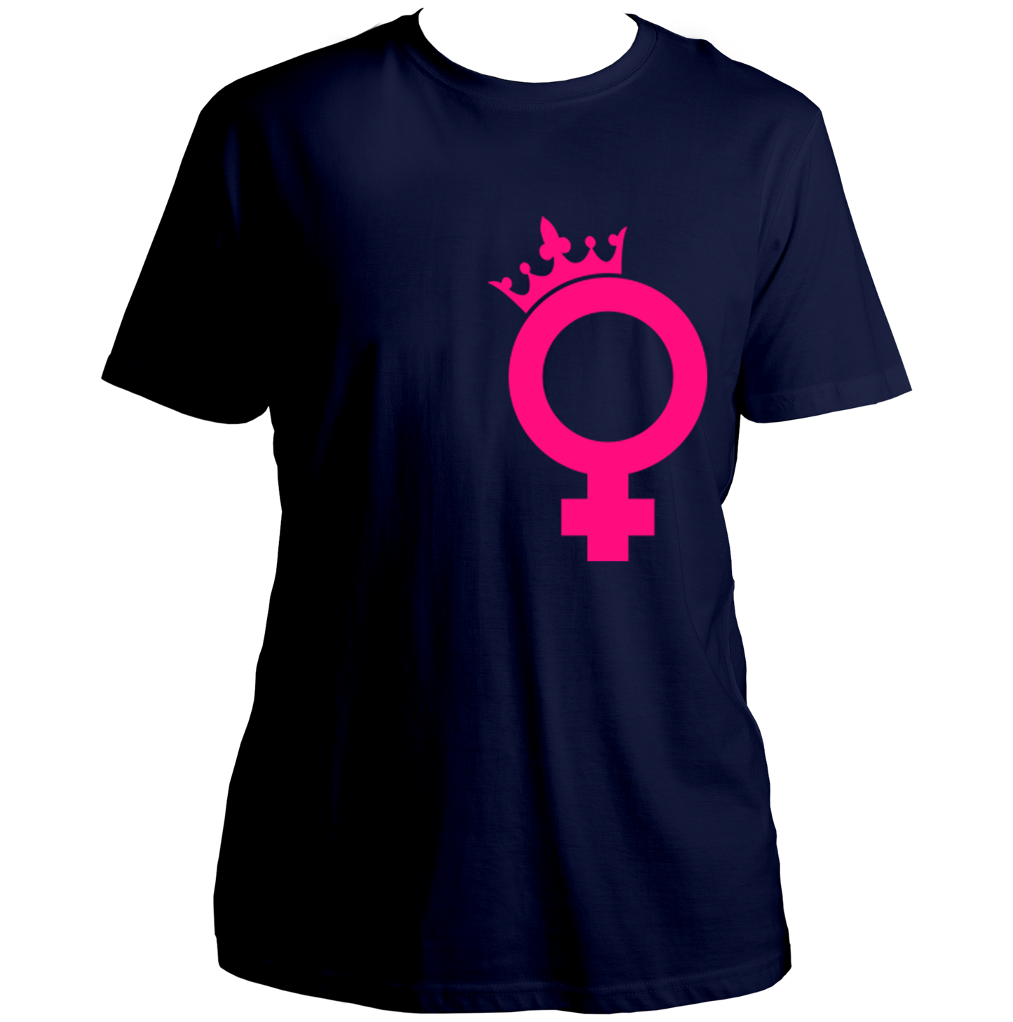 Navy Blue We Are Queens Unisex T-Shirt with women empowerment graphic