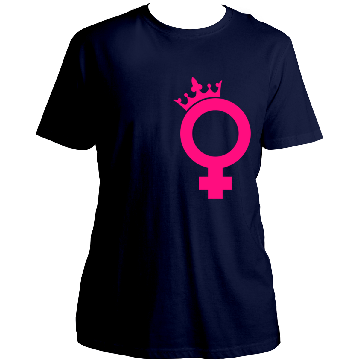 Navy Blue We Are Queens Unisex T-Shirt with women empowerment graphic