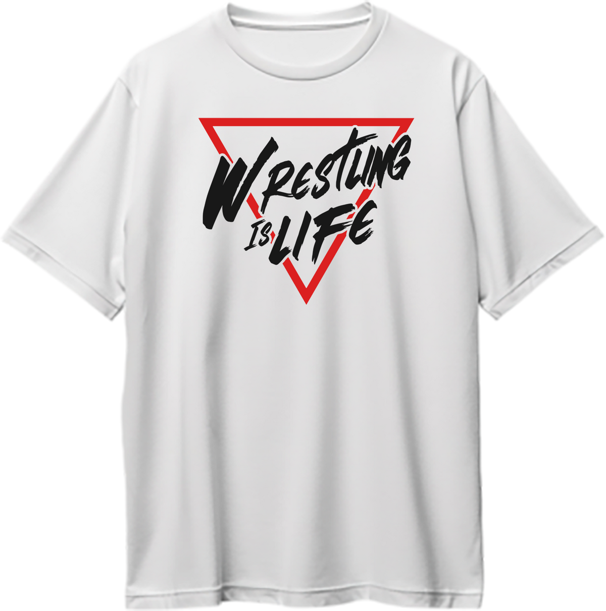 White Wrestling Is Life Oversized T-Shirt by Garrari for wrestlers and wrestling fans