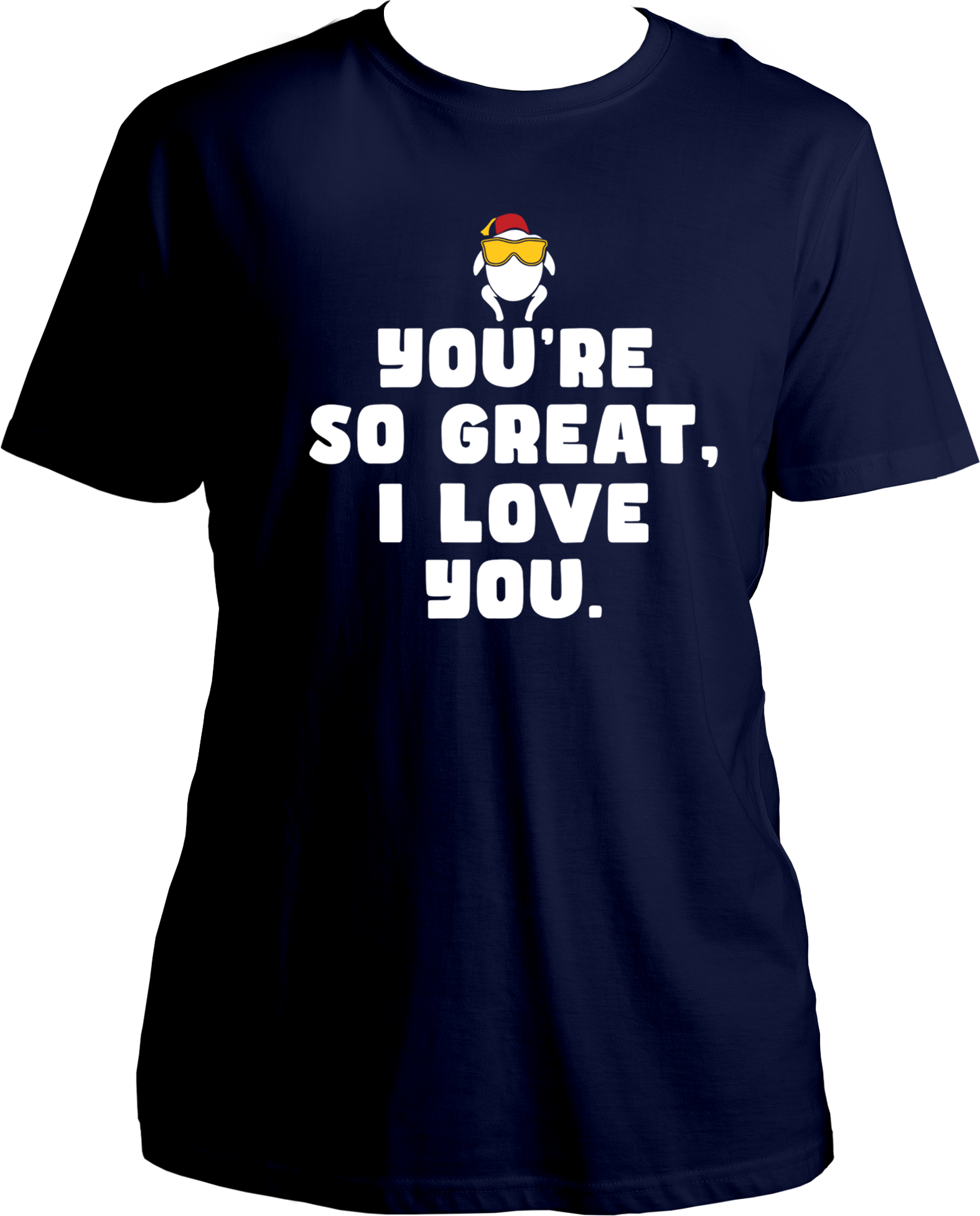 Welcome to our exclusive collection of F.R.I.E.N.D.S-inspired round neck cotton t-shirts! Dive into nostalgia and relive the iconic moment when Chandler Bing first confessed his love for Monica in the Thanksgiving episode with our special edition tee. The shirt features the heartwarming quote, "You're So Great, I Love You," capturing the essence of that memorable scene.
