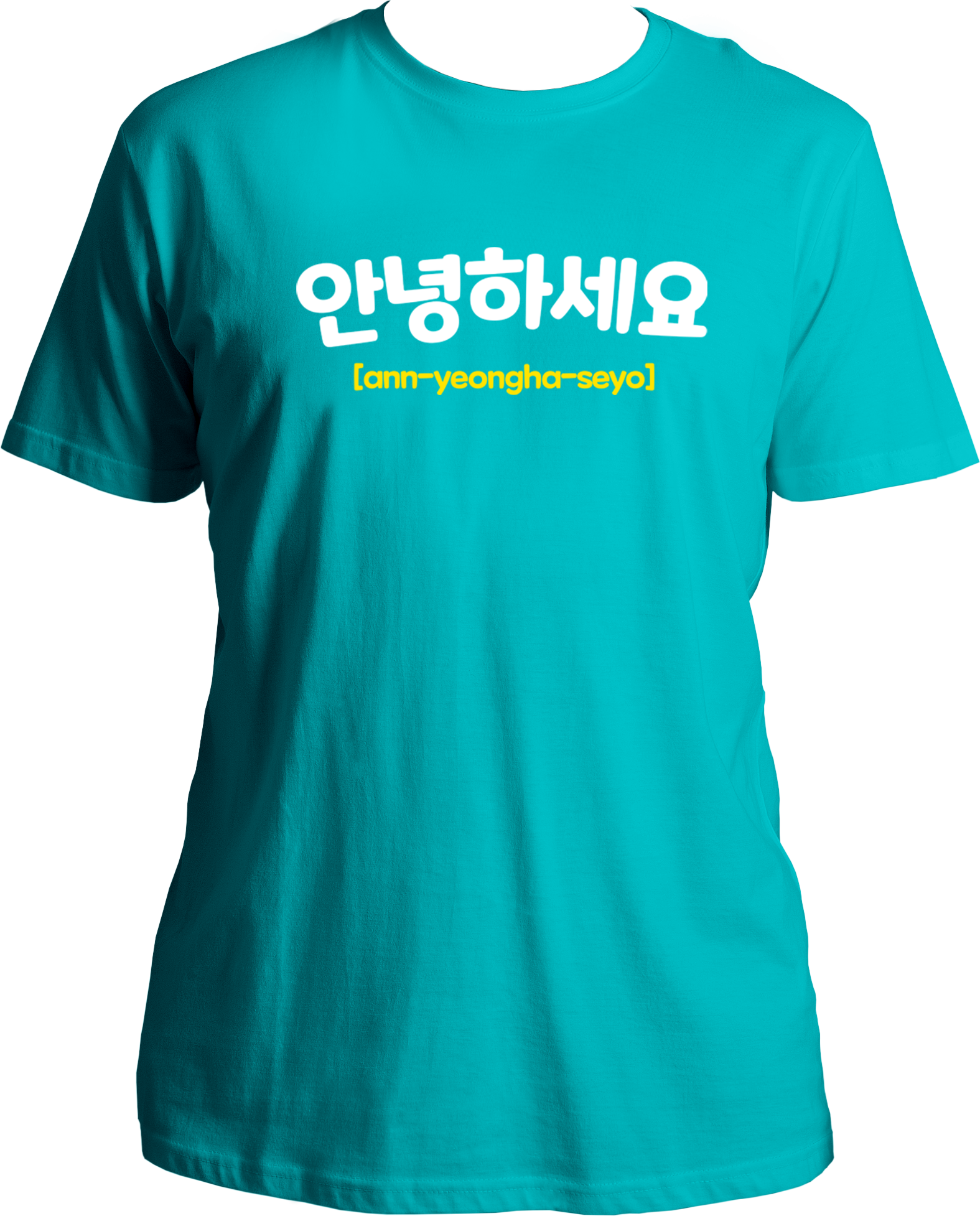 "Get your K-pop on in style with our "Annyeonghaseyo" tee! Say hello in Korean while showing off your love for Korean culture and music. Perfect for any kpop fan, this unisex t-shirt is truly fabulous. (Korean language not required, but a love for all things Korean is a must!)