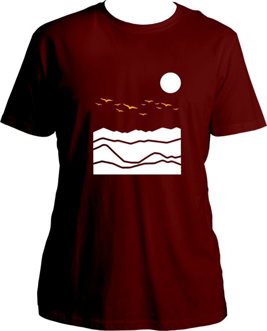 Take your next mountain-trip with style in our Mountain Birds Unisex T-Shirts. Perfect for trekking, hill travel, or just enjoying the view, these shirts are designed just for you. Get ready for your next adventure!