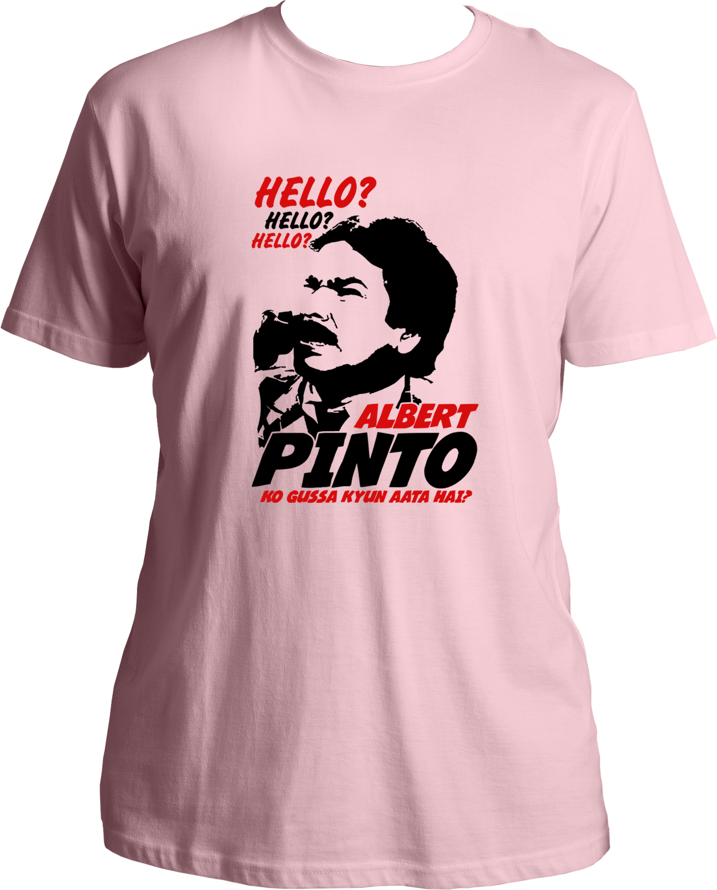 Introducing Albert Pinto's unisex t-shirt: made with pure cotton and featuring Satish Kaushi's legendary dialogue, it's perfect for fans of the veteran actor! Show your love and have some fun. The lightweight cotton blend fabric is easy to wear and breathe, allowing for all-day comfort. Plus, the unique design is sure to spark conversations among your friends and family.