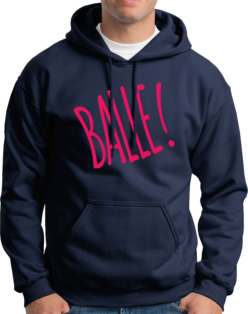 Navy Blue Balle Punjabi Unisex Hoodie with bold desi typography print by Garrari