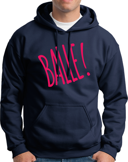 Navy Blue Balle Punjabi Unisex Hoodie with bold desi typography print by Garrari