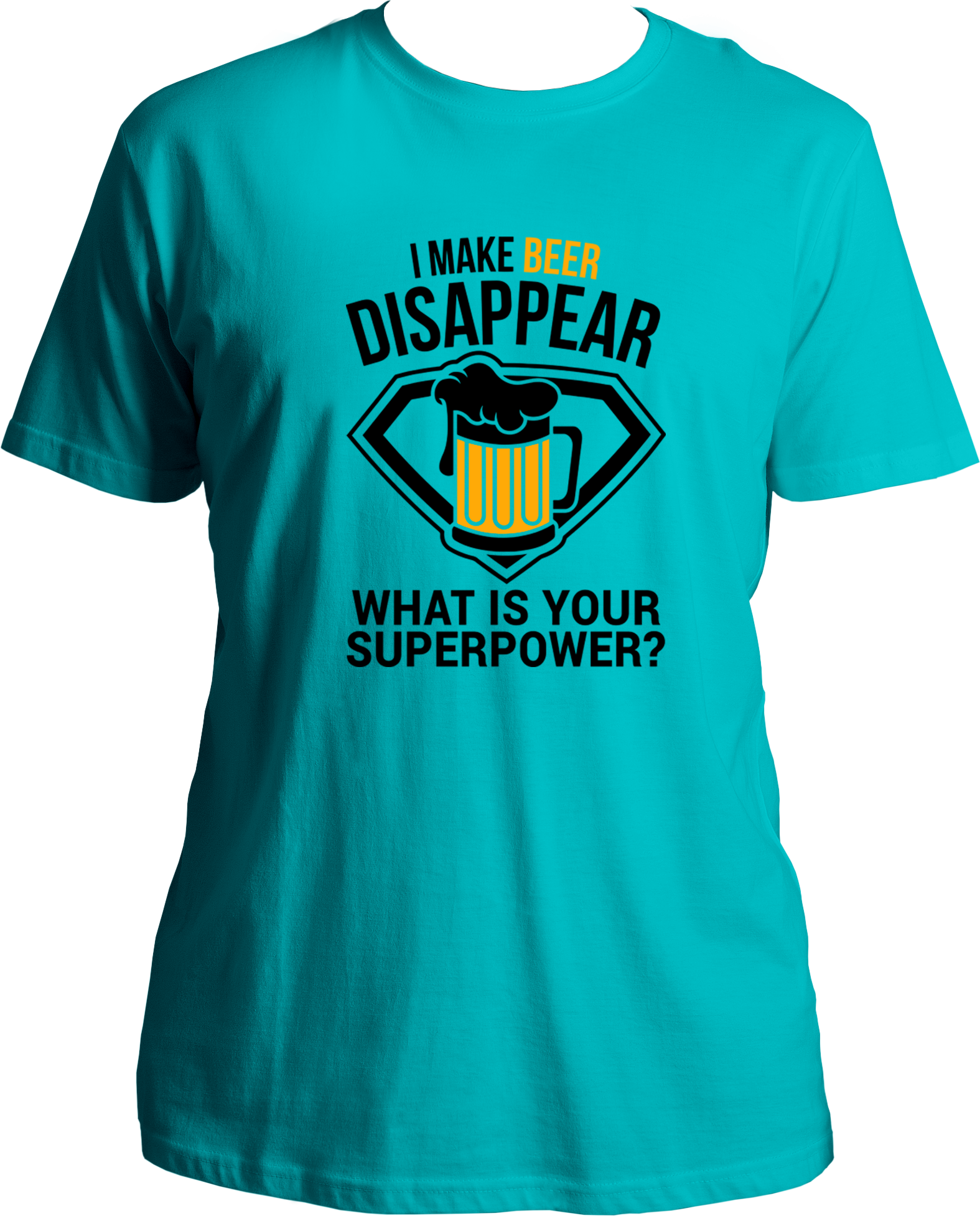 Beer Power Unisex Round Neck T Shirt. T-Shirts for all the beer lovers.
