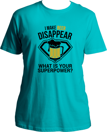 Beer Power Unisex Round Neck T Shirt. T-Shirts for all the beer lovers.