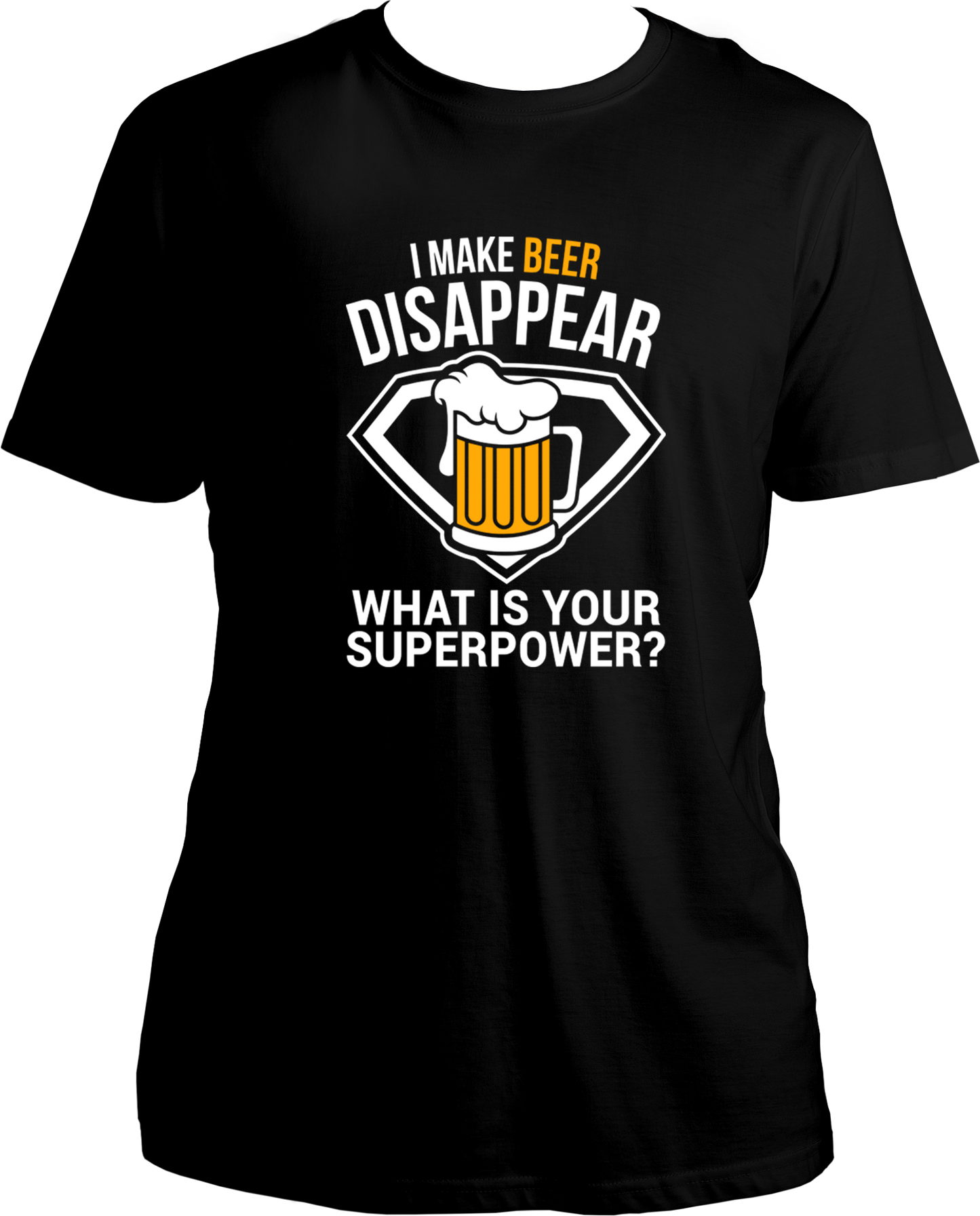 Beer Power Unisex Round Neck T Shirt. T-Shirts for all the beer lovers.