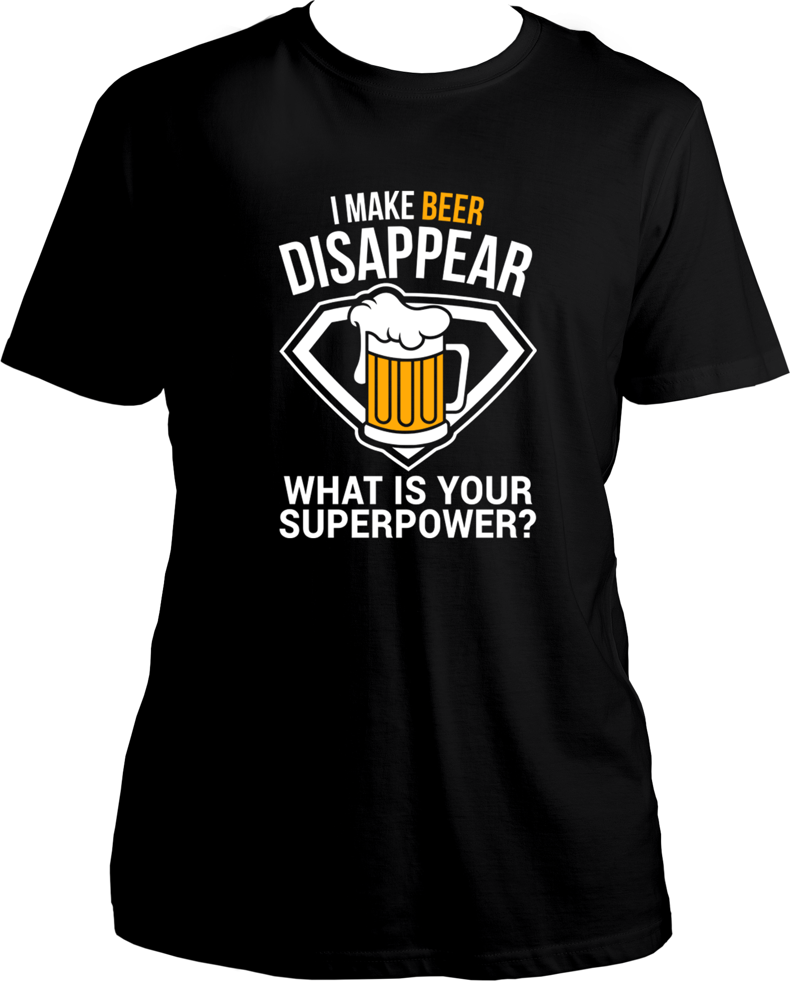 Beer Power Unisex Round Neck T Shirt. T-Shirts for all the beer lovers.