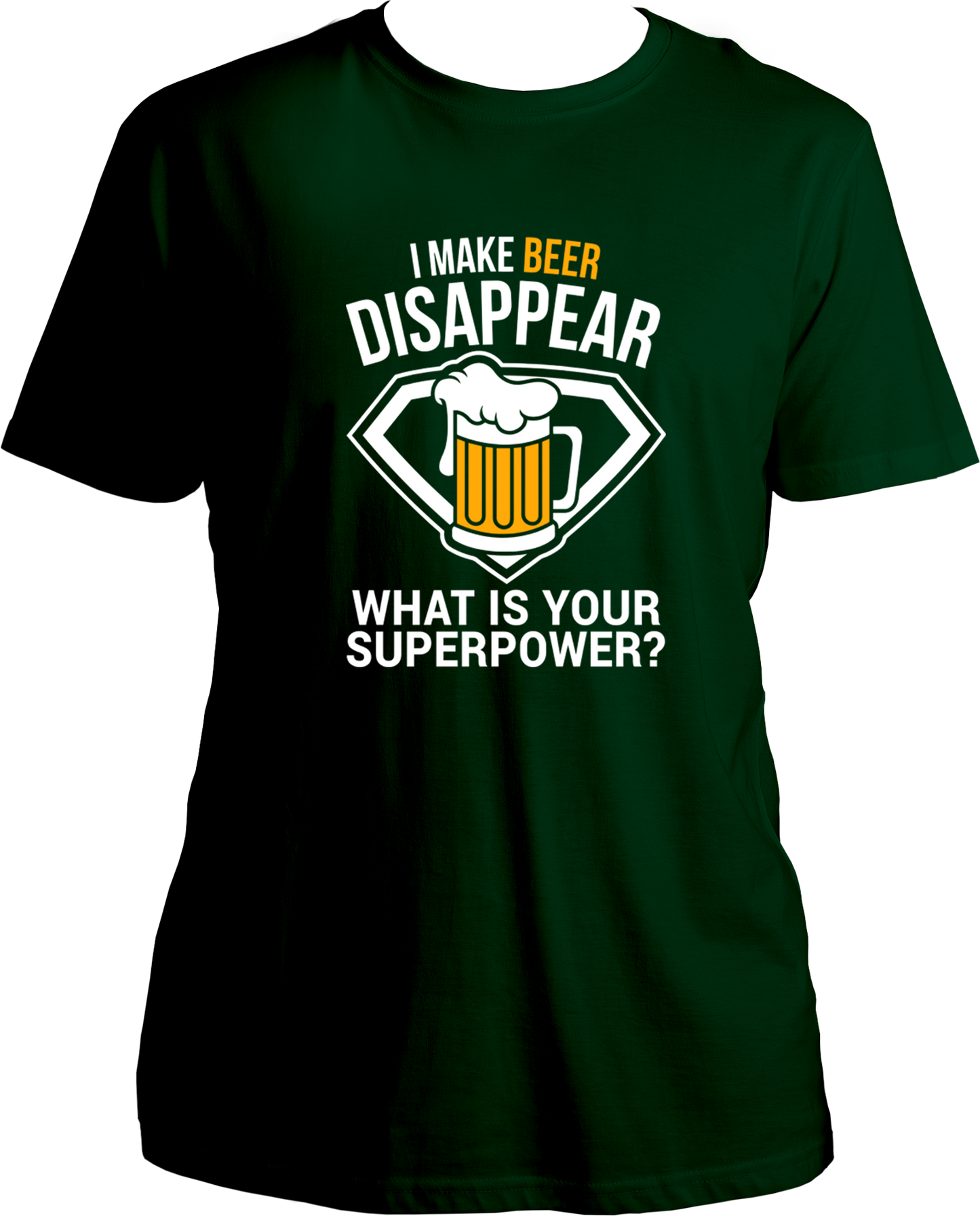 Beer Power Unisex Round Neck T Shirt. T-Shirts for all the beer lovers.