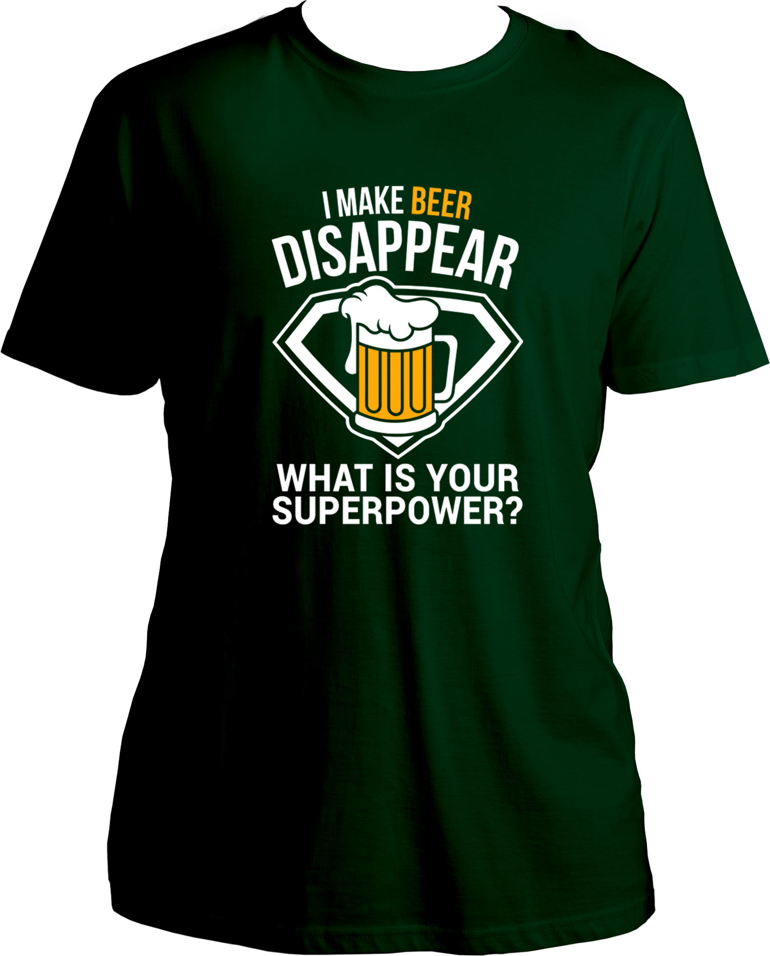 Beer Power Unisex Round Neck T Shirt. T-Shirts for all the beer lovers.