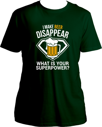 Beer Power Unisex Round Neck T Shirt. T-Shirts for all the beer lovers.
