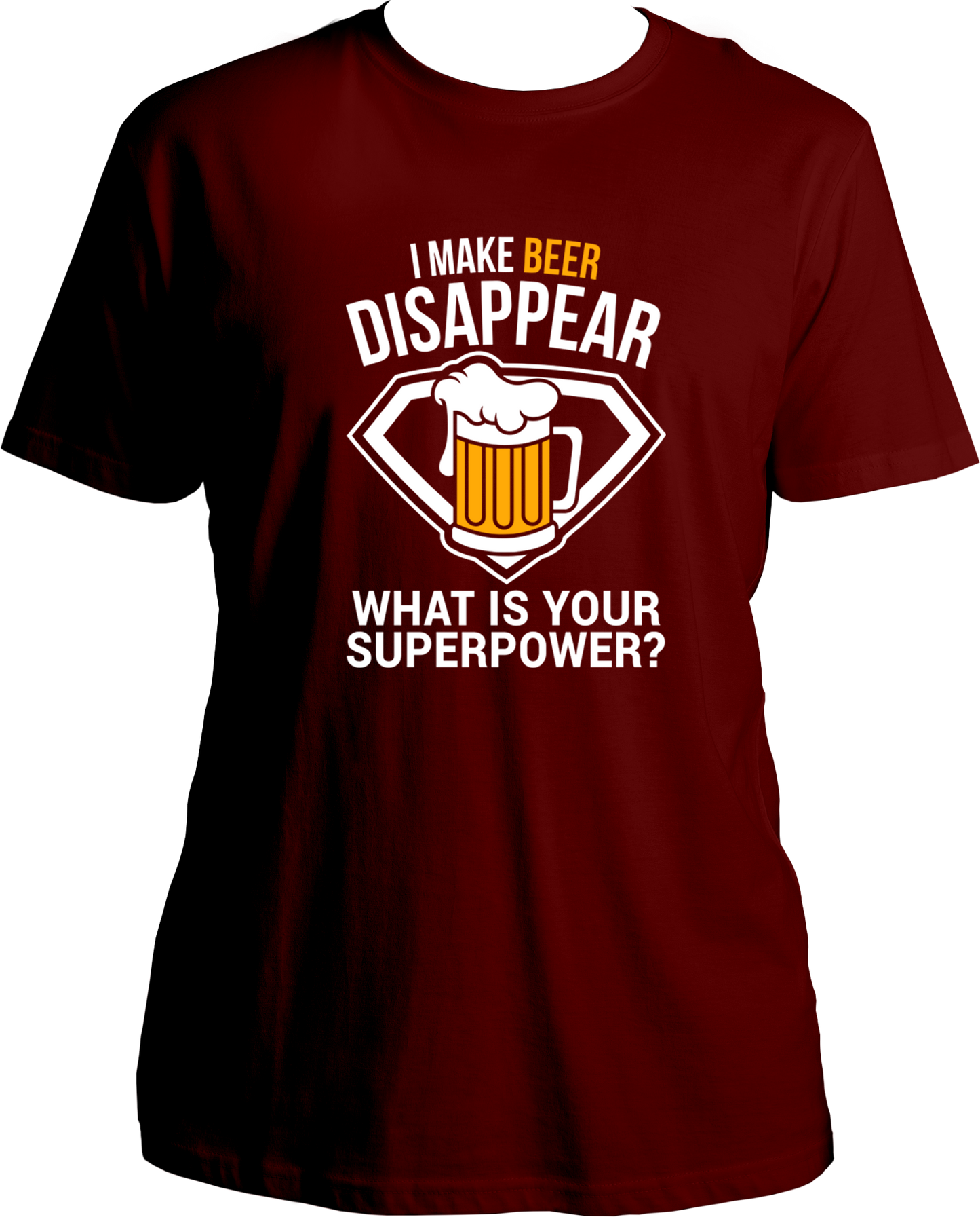 Beer Power Unisex Round Neck T Shirt. T-Shirts for all the beer lovers.