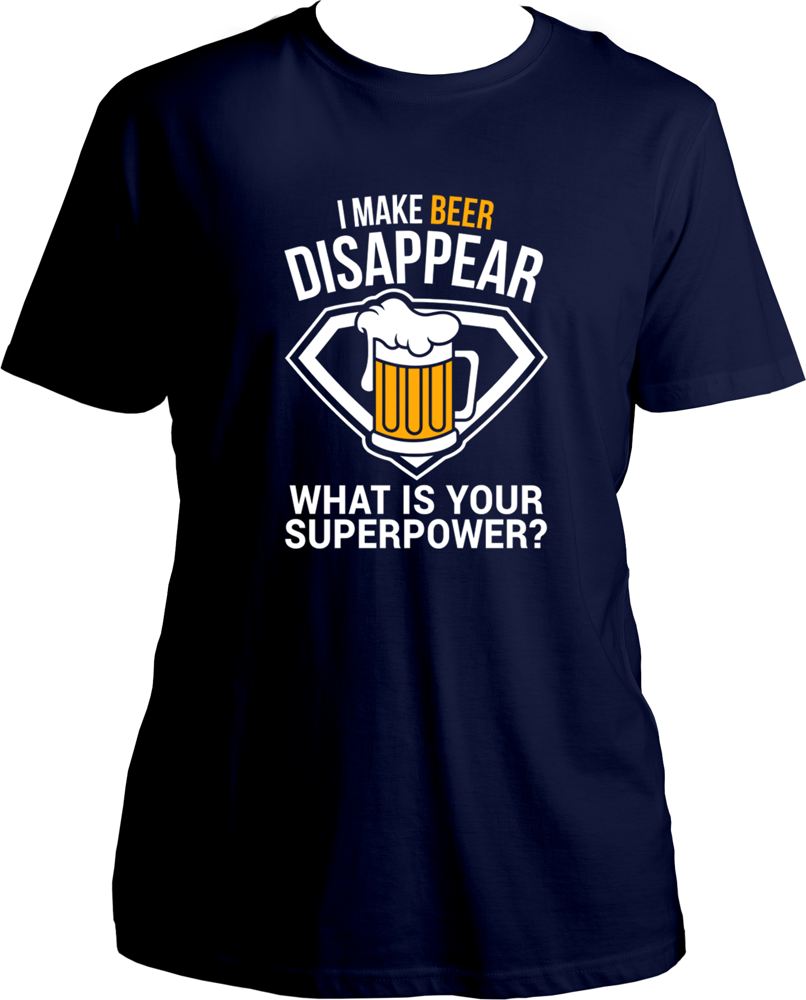 Beer Power Unisex Round Neck T Shirt. T-Shirts for all the beer lovers.