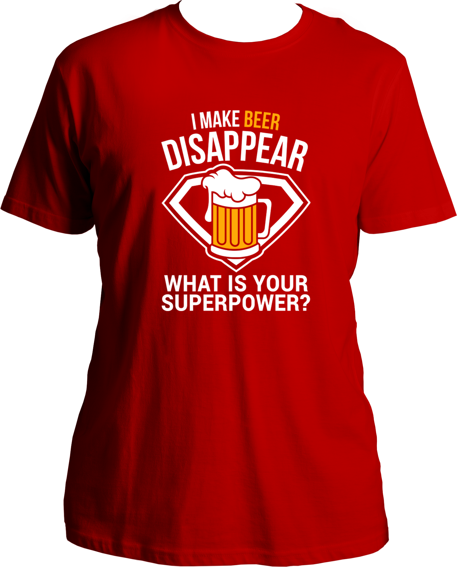 Beer Power Unisex Round Neck T Shirt. T-Shirts for all the beer lovers.