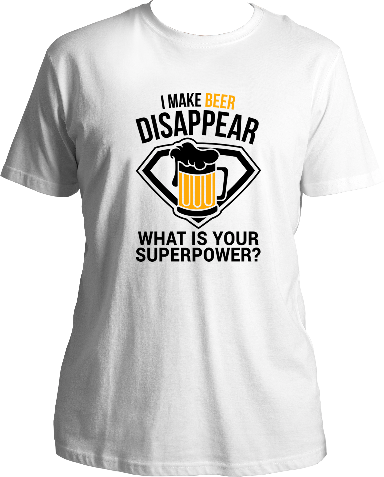 Beer Power Unisex Round Neck T Shirt. T-Shirts for all the beer lovers.