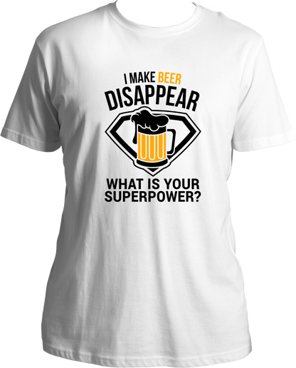Beer Power Unisex Round Neck T Shirt. T-Shirts for all the beer lovers.