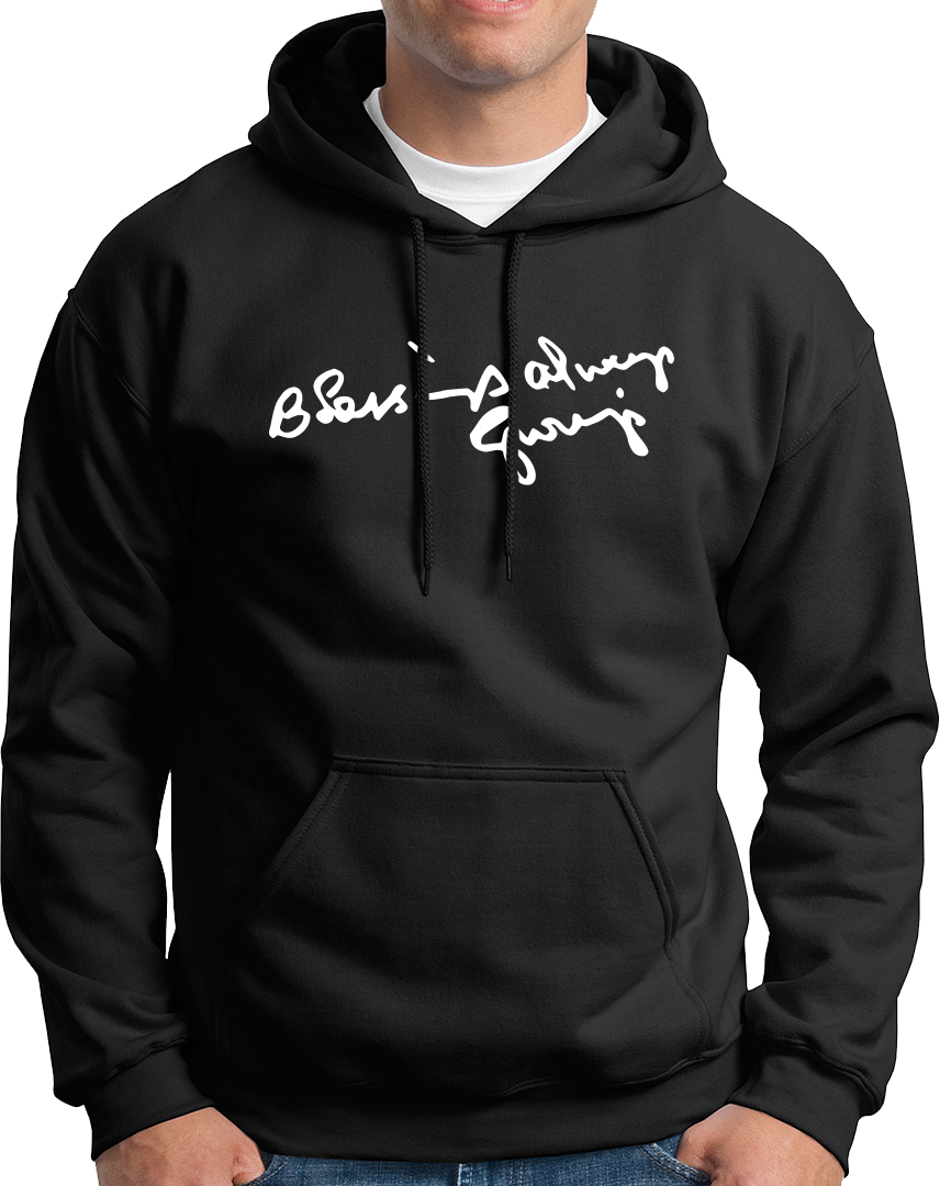 Blessings Always Guruji black hoodie with devotional graphic by Garrari
