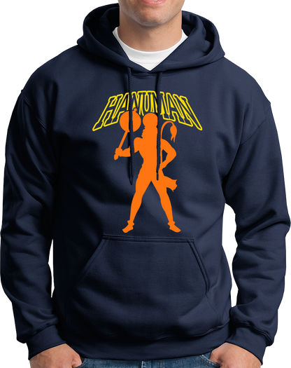 Navy Blue Hanuman Ji unisex hoodie with Bajrangbali print by Garrari