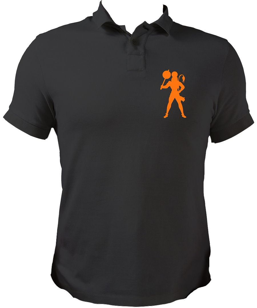 Bajrangbali Black collar neck polo t-shirt from Garrari.