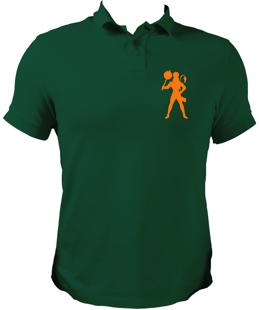 Bajrangbali Dark Green collar neck polo t-shirt from Garrari.