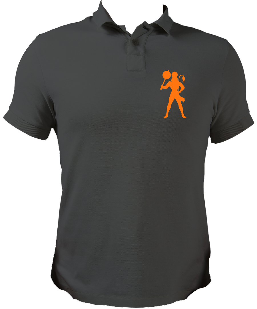 Bajrangbali Dark Grey collar neck polo t-shirt from Garrari.