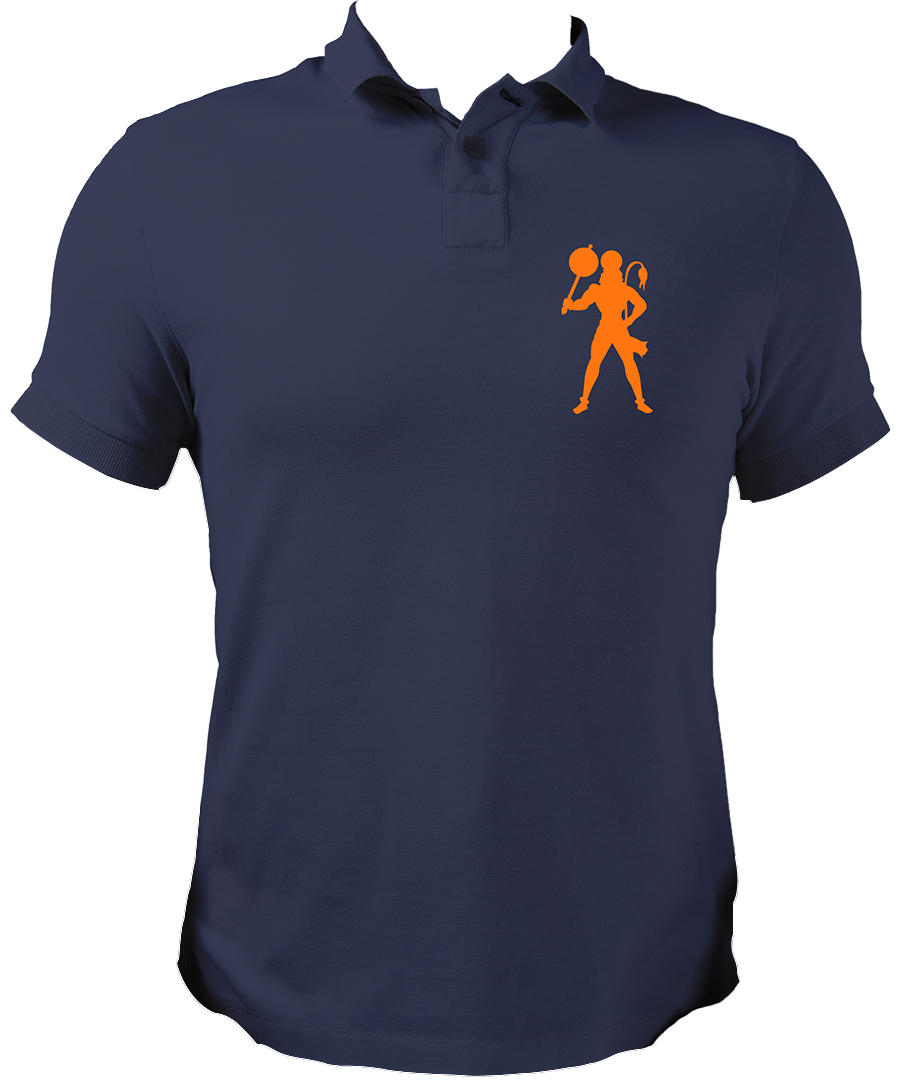 Bajrangbali Navy Blue collar neck polo t-shirt from Garrari.