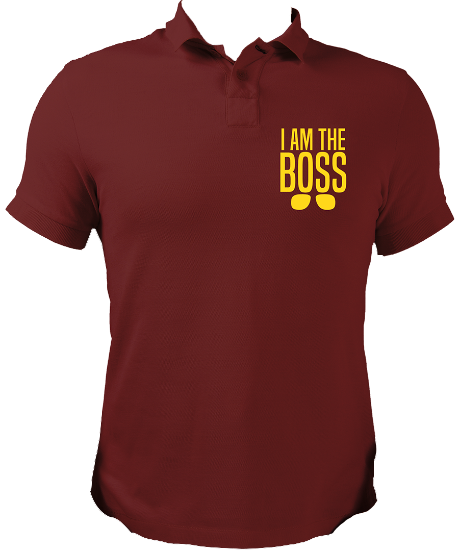 I am the boss Collar Neck Polo T-Shirt form garrari