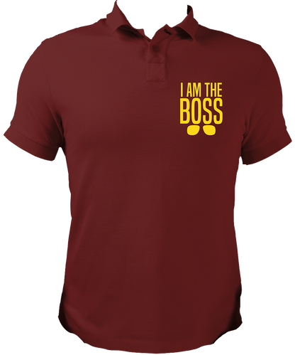 I am the boss Collar Neck Polo T-Shirt form garrari